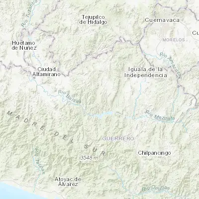 Map showing location of Apaxtla de Castrejón (18.131270, -99.932550)
