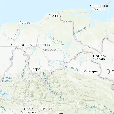 Map showing location of Aquiles Serdán (San Fernando) (17.805560, -92.489720)