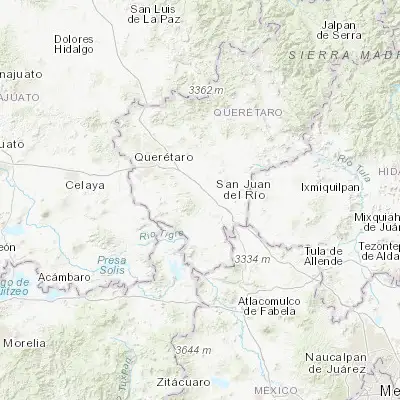 Map showing location of Arcila (20.410370, -100.109930)