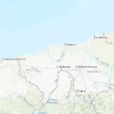 Map showing location of Arena 1ra. Sección (18.201390, -93.366940)