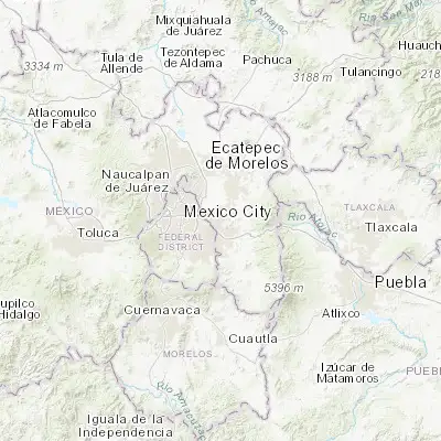 Map showing location of Arenal (19.381110, -98.942780)