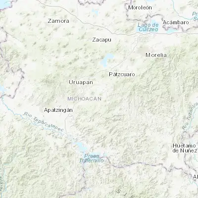 Map showing location of Ario de Rosales (19.209000, -101.707430)