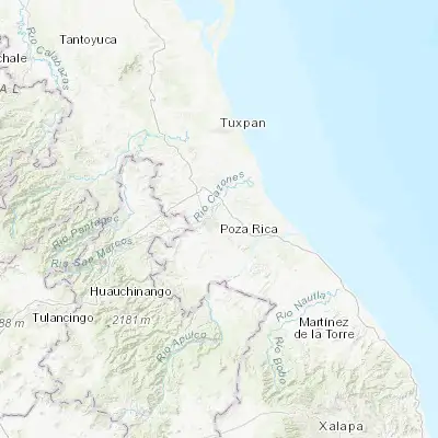 Map showing location of Arroyo del Maíz Uno (20.536670, -97.415280)