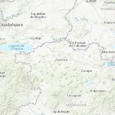 Map showing location of Atecucario de la Constitución (Atecuario) (20.064440, -102.238610)