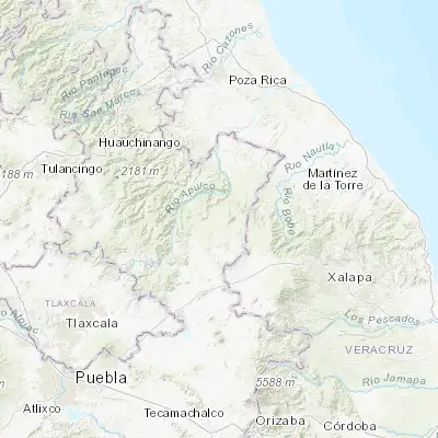 Map showing location of Atempan (19.839450, -97.458550)