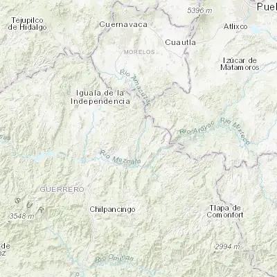 Map showing location of Atenango del Río (18.105260, -99.107770)