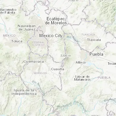 Map showing location of Atlautla (19.021880, -98.778590)