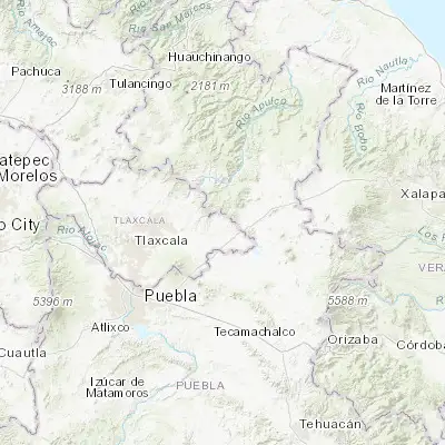 Map showing location of Atlzayanca (19.431110, -97.795560)