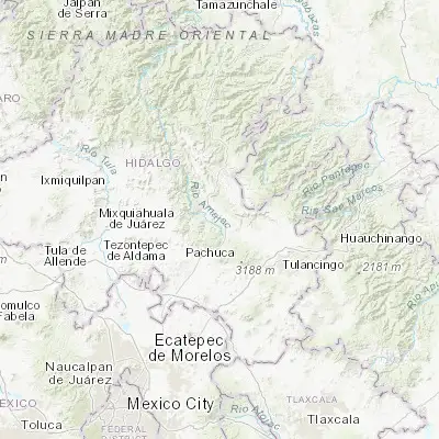 Map showing location of Atotonilco el Grande (20.286320, -98.668500)
