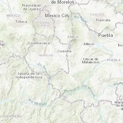 Map showing location of Atotonilco (18.649470, -98.831170)