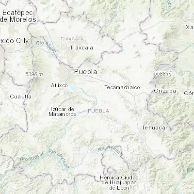 Map showing location of Atoyatempan (18.819250, -97.913900)