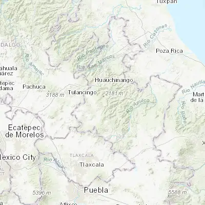 Map showing location of Atzingo (La Cumbre) (19.979720, -97.968610)