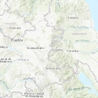 Map showing location of Atzitzintla (18.899150, -97.324400)