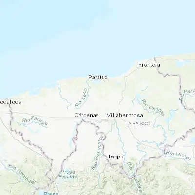 Map showing location of Ayapa (18.224100, -93.111580)