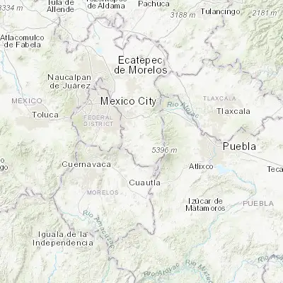 Map showing location of Ayapango (19.126920, -98.799880)