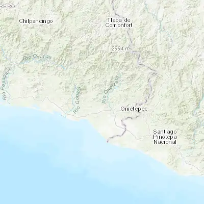Map showing location of Azoyú (16.733140, -98.601660)