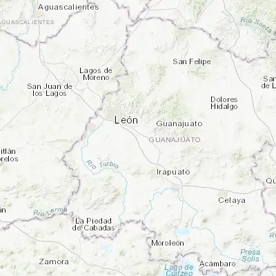 Map showing location of Bajío de Bonillas (20.949440, -101.495280)