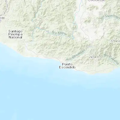 Map showing location of Bajos de Chila (15.923430, -97.121130)