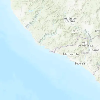 Map showing location of Barra de Navidad (19.207150, -104.682280)