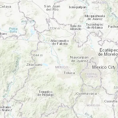 Map showing location of Barrio de San Pedro la Cabecera (19.565280, -99.750000)
