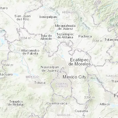 Map showing location of Barrio Tlatenco (19.739170, -99.191670)