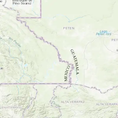 Map showing location of Benemérito de las Américas (16.515990, -90.653710)