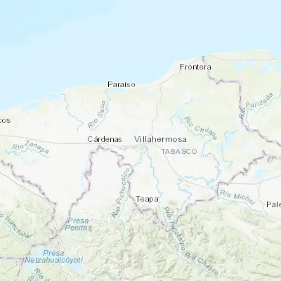 Map showing location of Bosque de Saloya (18.016110, -92.958060)
