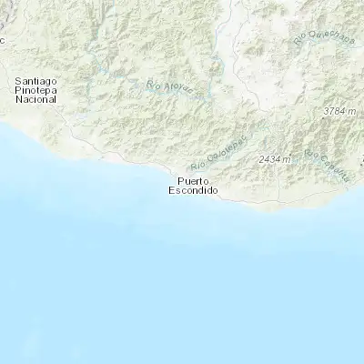 Map showing location of Brisas de Zicatela (15.836940, -97.041940)