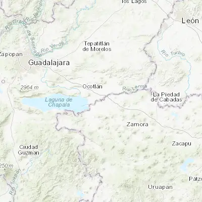 Map showing location of Briseñas de Matamoros (20.268210, -102.561950)