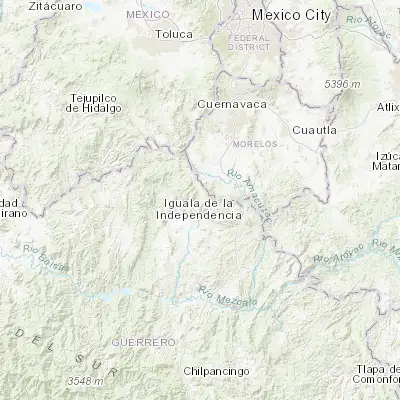 Map showing location of Buenavista de Cuéllar (18.459580, -99.408680)