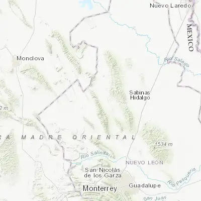 Map showing location of Bustamante (26.534980, -100.506080)