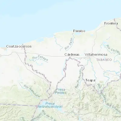 Map showing location of C-41 (Licenciado Carlos A. Madrazo) (17.923060, -93.448060)