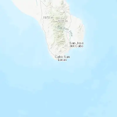 Map showing location of Cabo San Lucas (22.890880, -109.912380)