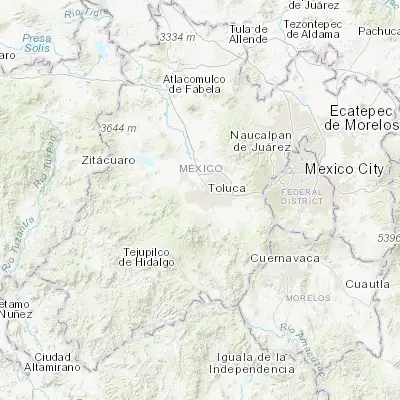 Map showing location of Cacalomacan (19.253110, -99.706230)