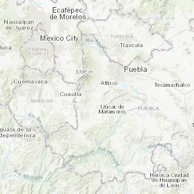 Map showing location of Cacaloxúchitl (18.787470, -98.486140)