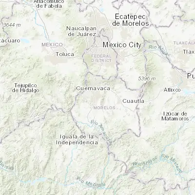 Map showing location of Calera Chica (18.858330, -99.181940)