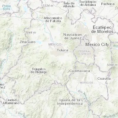 Map showing location of Calimaya (19.163240, -99.618100)