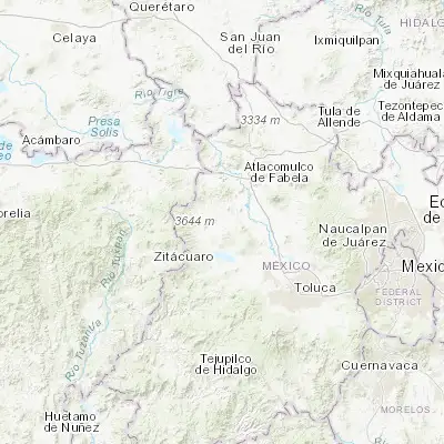 Map showing location of Calvario del Carmen (19.635620, -100.010300)