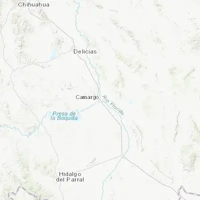 Map showing location of Camargo (27.678420, -105.171360)