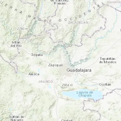 Map showing location of Campestre las Palomas [Fraccionamiento] (20.817780, -103.451670)