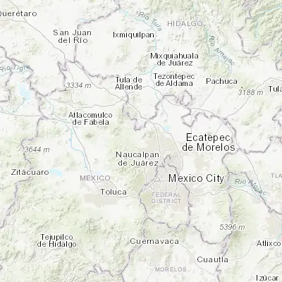 Map showing location of Cañada de Cisneros (19.695340, -99.335700)
