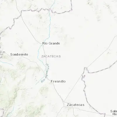 Map showing location of Cañitas de Felipe Pescador (23.603710, -102.727040)