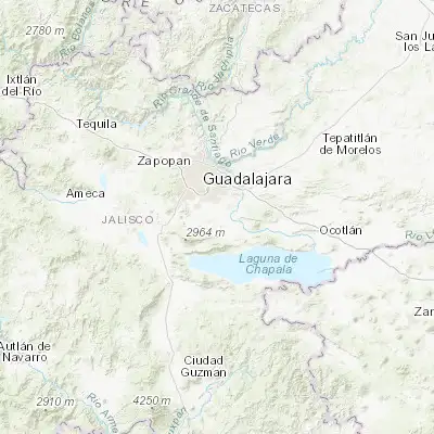 Map showing location of Capulín (20.478020, -103.269470)