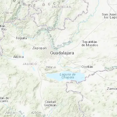 Map showing location of Centro de Readaptación Social (20.554440, -103.193610)