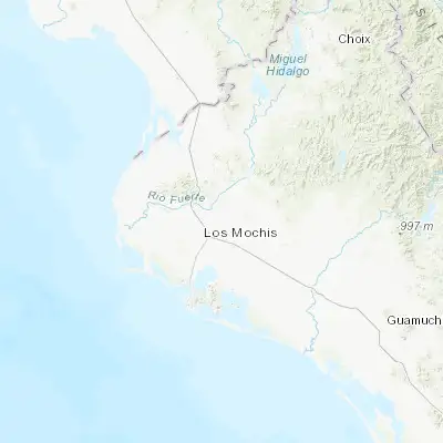 Map showing location of Cerrillos (Campo 35) (25.878060, -108.901390)