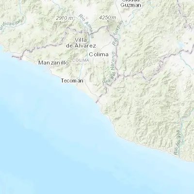 Map showing location of Cerro de Ortega (18.750800, -103.721550)