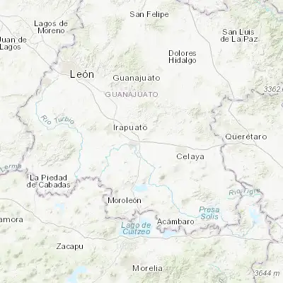 Map showing location of Cerro Gordo (20.592940, -101.126840)