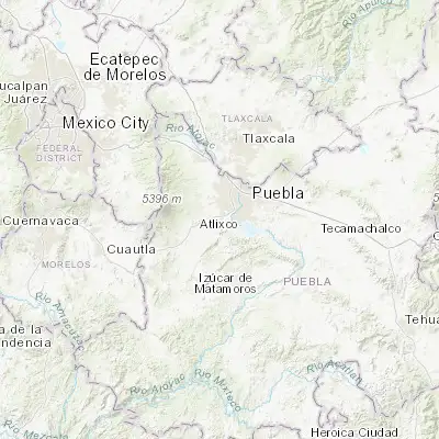 Map showing location of Chalchihuapan (18.971830, -98.336980)