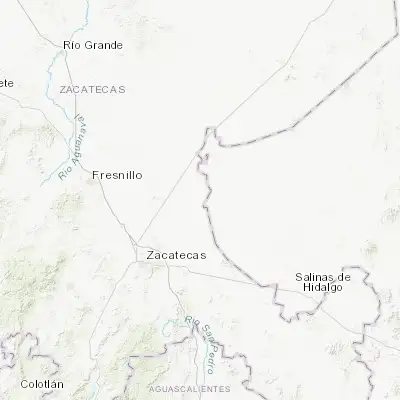 Map showing location of Chaparrosa (23.083390, -102.277280)