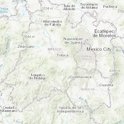 Map showing location of Chapultepec (19.202160, -99.561760)